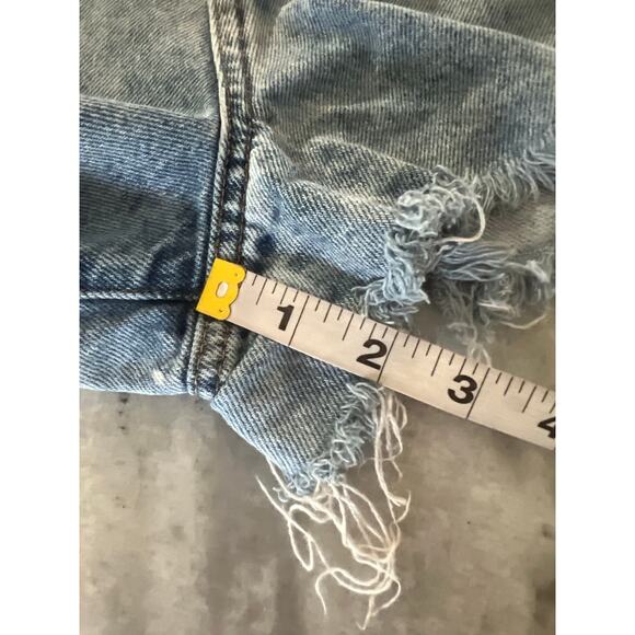 PacSun Flutter Denim Shorts High Rise Woman Size 28 Cut offs Festival Hot Pants - Picture 12 of 13